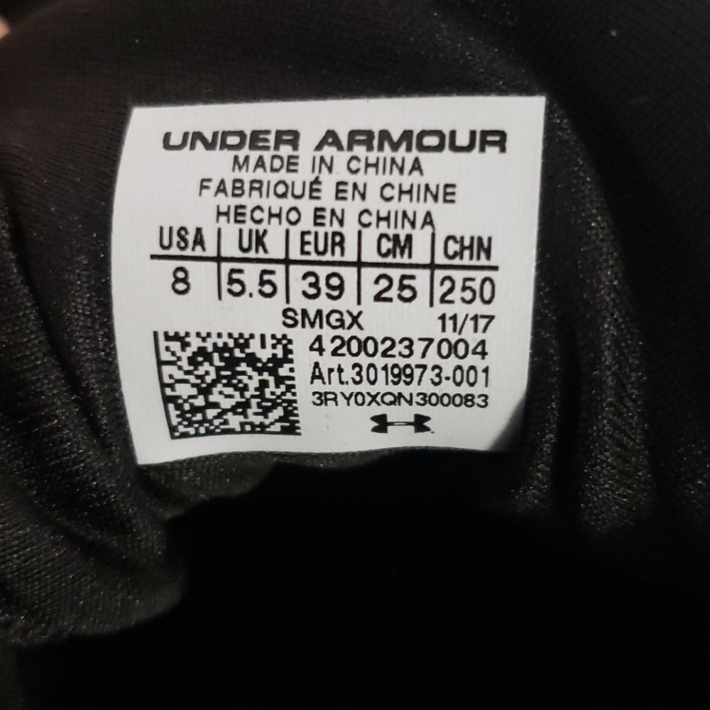 NEW UA Under Armour Breathe Lace Black Sneakers - Picture 4 of 8